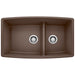 BLANCO 441313 Performa 1-3/4 Double Bowl Kitchen Sink with Low Divide - Café
