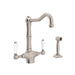 ROHL A1679WS Acqui® Two Handle Kitchen Faucet With Side Spray