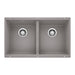 BLANCO 516319 Precis Equal Double Bowl Kitchen Sink - Metallic Gray