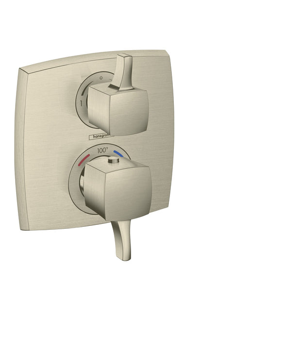 hansgrohe Ecostat Classic Thermostatic Trim with Volume Control and Diverter, Square