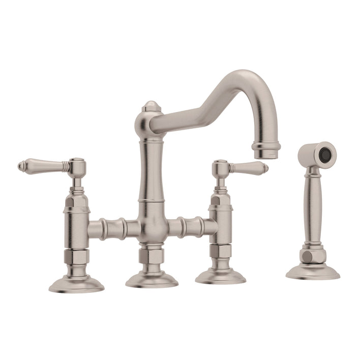 ROHL A1458WS Acqui® Bridge Kitchen Faucet With Side Spray