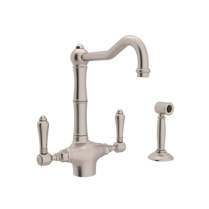ROHL A1679WS Acqui® Two Handle Kitchen Faucet With Side Spray
