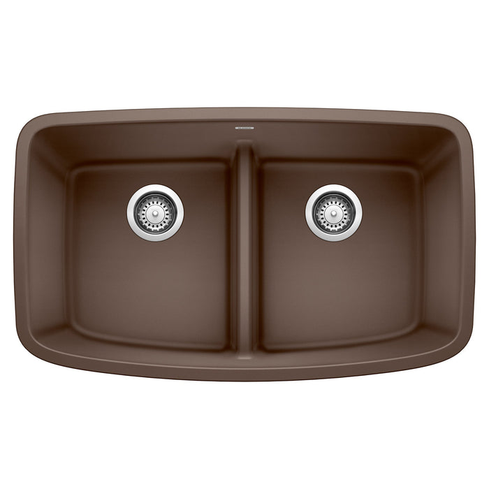 BLANCO 442203 Valea Equal Double Bowl Kitchen Sink with Low Divide - Café