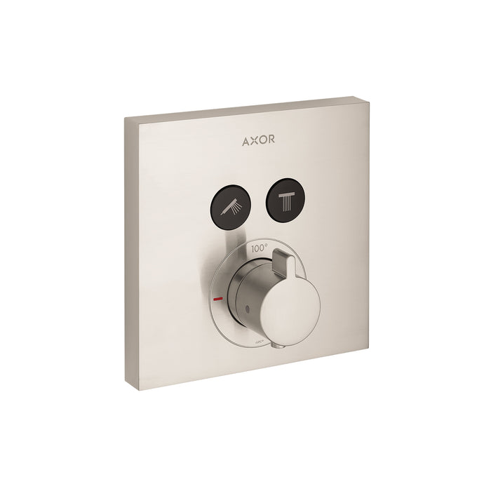 AXOR ShowerSelect Thermostatic Trim Square for 2 Functions