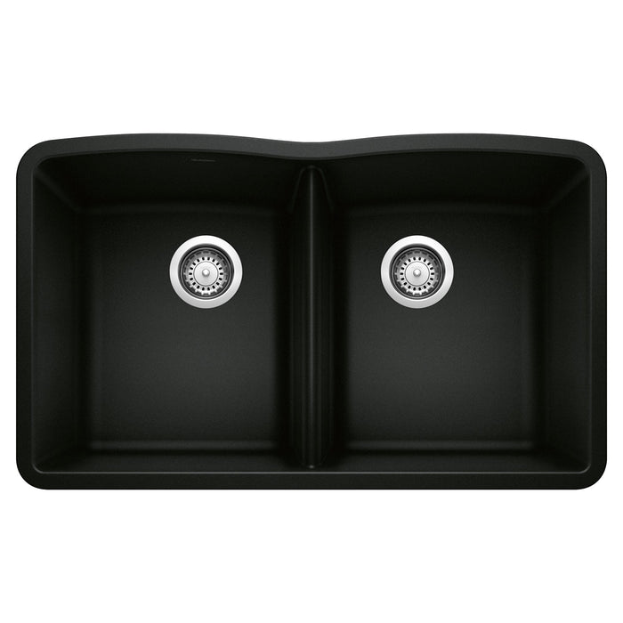 BLANCO 442913 Diamond Equal Double Bowl Kitchen Sink - Coal Black