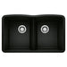 BLANCO 442913 Diamond Equal Double Bowl Kitchen Sink - Coal Black