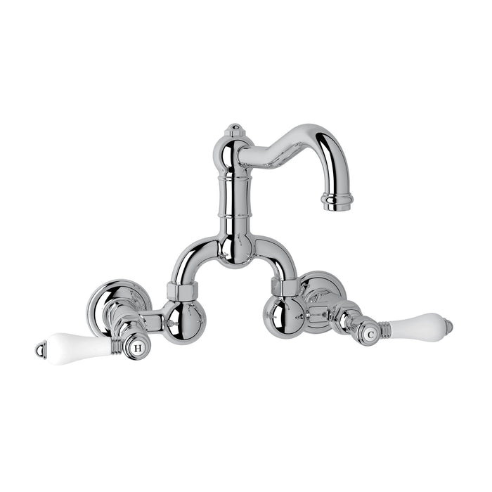 ROHL A1418 Acqui® Wall Mount Bridge Lavatory Faucet With Column Spout