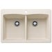 BLANCO 443067 Diamond Equal Double Dual Mount Kitchen Sink - Soft White
