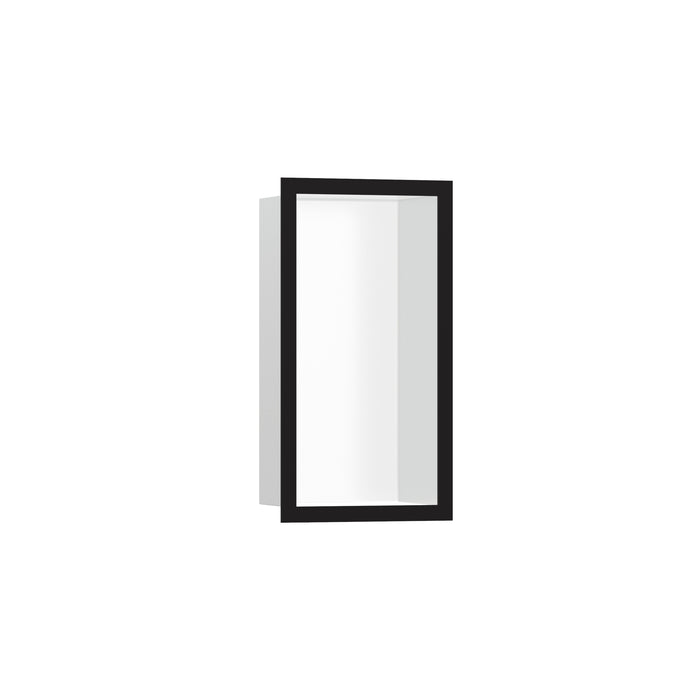 hansgrohe XtraStoris Individual Wall Niche Matte White with Design Frame 12"x 6"x 4"