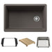 BLANCO Inteos SILGRANIT 30" Single Bowl Reversible Undermount Workstation Kitchen Sink - Volcano Gray