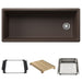 BLANCO Inteos SILGRANIT 45" Single Bowl Reversible Undermount Workstation Kitchen Sink - Café