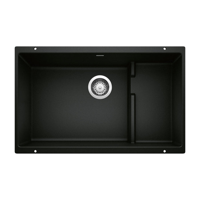 BLANCO 442934 Precis Cascade Super Single Kitchen Sink with Colander - Coal Black