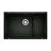 BLANCO 442934 Precis Cascade Super Single Kitchen Sink with Colander - Coal Black