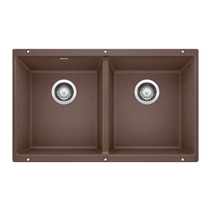 BLANCO 516323 Precis Equal Double Bowl Kitchen Sink - Café