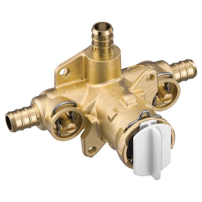 Moen M-Pact FP62326 Includes bulk pack Posi-Temp(R) 1/2" crimp ring PEX connection pressure balancing