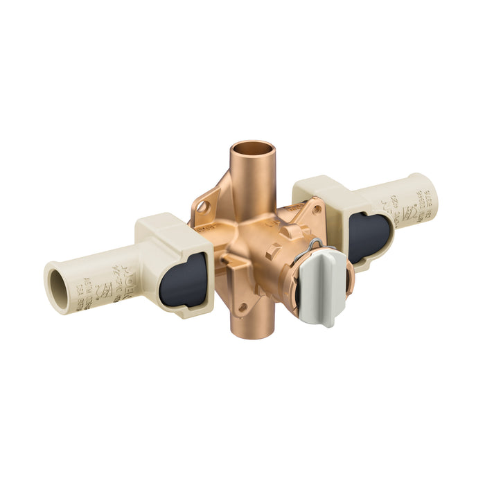 Moen M-Pact FP62340 Includes bulk pack Posi-Temp(R) 1/2" CPVC cpvc inlets/cc outlets connection pressure balancing
