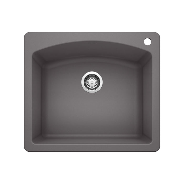 BLANCO 441463 Diamond Single Bowl Dual Mount Kitchen Sink - Cinder