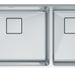 Franke Pescara PTX160-37 Undermount Double Bowl 30 x 18 in Granite Kitchen Sink