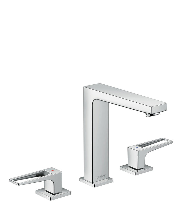 hansgrohe Metropol Widespread Faucet 160 with Loop Handles and Pop-Up Drain, 1.2 GPM