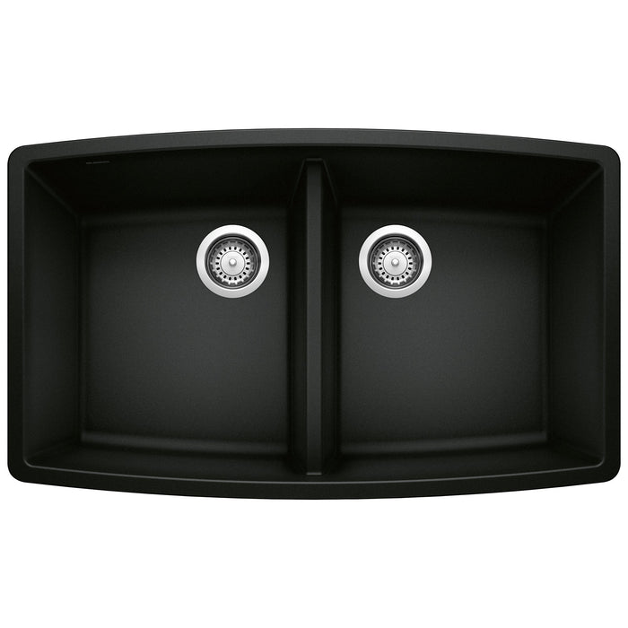 BLANCO 442937 Performa Equal Double Bowl Kitchen Sink - Coal Black