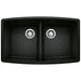 BLANCO 442937 Performa Equal Double Bowl Kitchen Sink - Coal Black