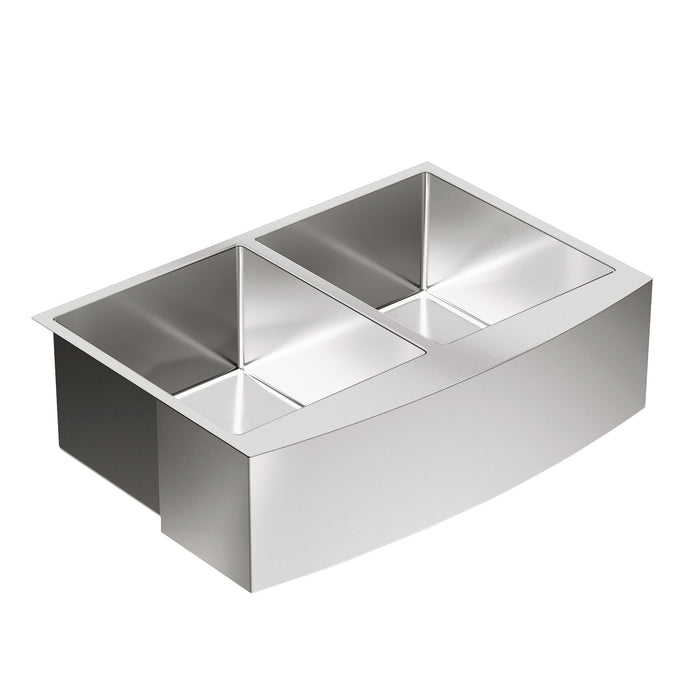 Moen Prep G18220 29-15/16X20-5/8 Stainless Steel 18 Gauge Double Bowl Sink