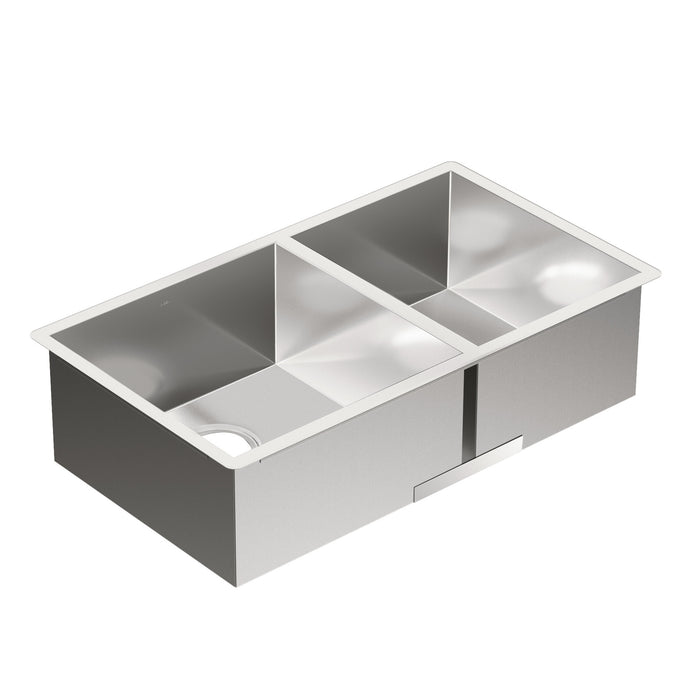 Moen Prep G18287 31-1/2X18 Stainless Steel 18 Gauge Double Bowl Sink