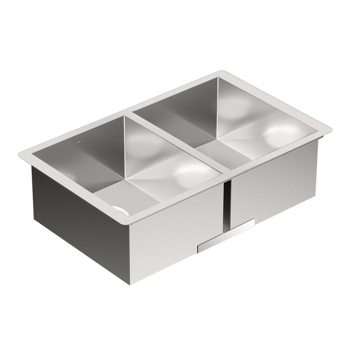 Moen Prep G18288 29"X18" Stainless Steel 18 Gauge Double Bowl Sink