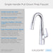 Gerber D150518 Vaughn 1H Pull-Down Prep Faucet 1.75gpm Chrome - Chrome