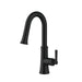 Gerber D150579 Northerly 1H Pull-Down Prep Faucet w/ Snapback 1.75gpm - Satin Black