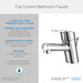 Gerber D224530 Amalfi 1H Top Control Lavatory Faucet Single Hole w/ Metal Pop-Up Drain 1.2gpm Chrome - Chrome