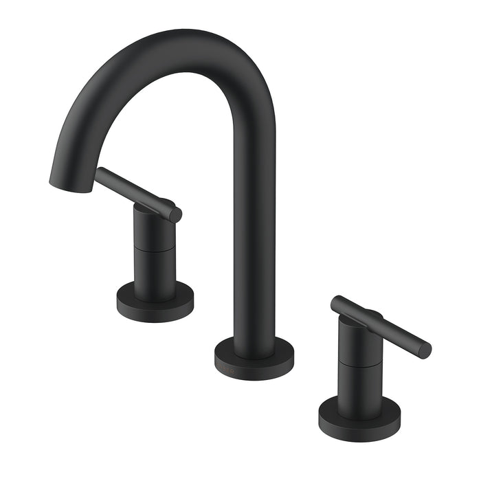 Gerber D303658 Parma Trim Line 2H Widespread Lavatory Faucet w/ Metal Touch Down Drain 1.2gpm - Satin Black