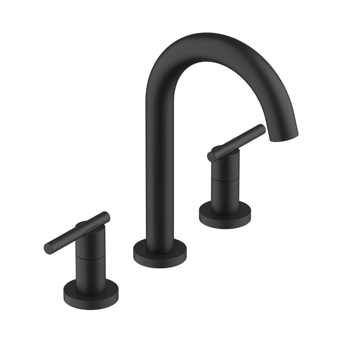 Gerber D303658 Parma Trim Line 2H Widespread Lavatory Faucet w/ Metal Touch Down Drain 1.2gpm - Satin Black
