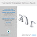 Gerber D304222 Antioch 2H Widespread Lavatory Faucet w/ Metal Touch Down Drain 1.2gpm Chrome - Chrome