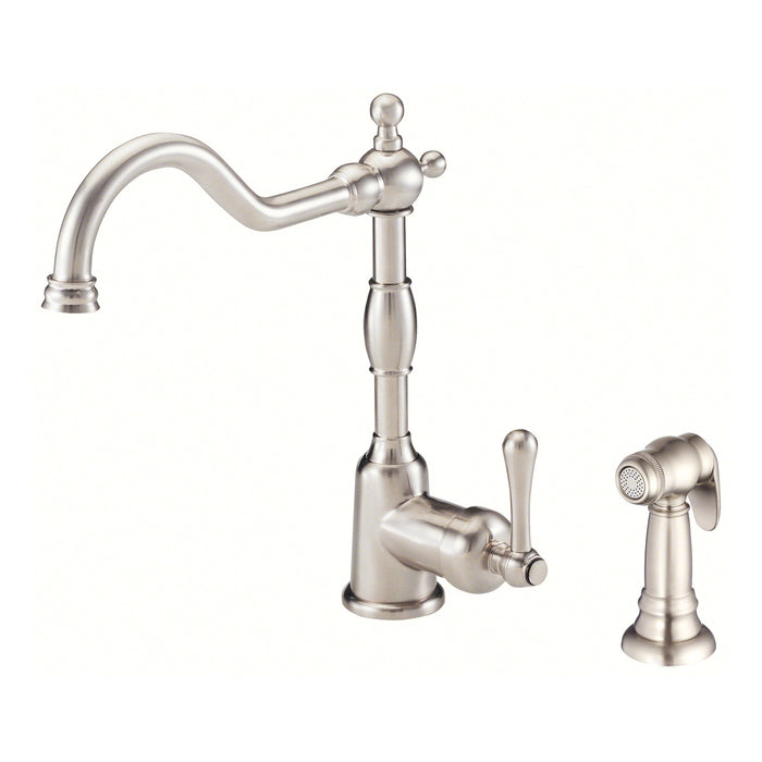 Gerber D401157 Opulence 1H Kitchen Faucet w/ Spray 1.75gpm Stainless Steel - Stainless Steel