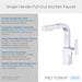 Gerber D404562 Mid-Town Trim Line 1H Pull-Out Kitchen Faucet w/ SnapBack Retraction 1.75gpm Chrome - Chrome