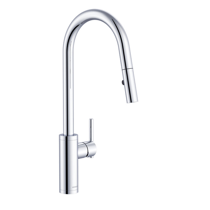 Gerber D454058 Parma Cafe Pull-Down Kitchen Faucet w/ SnapBack Retraction 1.75gpm - Chrome