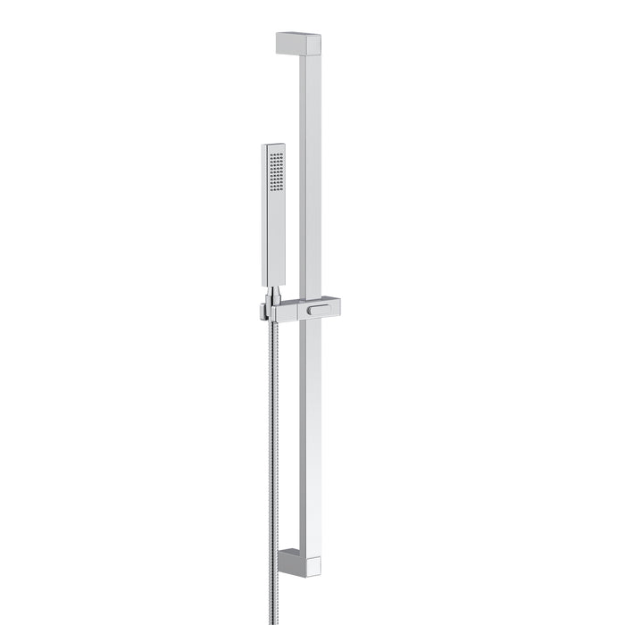 Gerber D462726 Versa Square 30" Slide Bar Assembly w/ Single Function Rectangular Handshower 1.75gpm - Chrome
