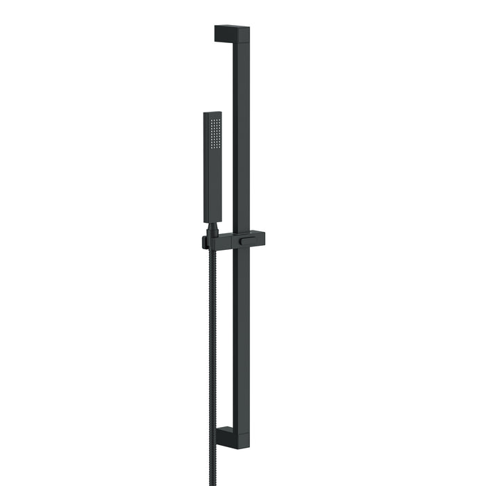 Gerber D462726 Versa Square 30" Slide Bar Assembly w/ Single Function Rectangular Handshower 1.75gpm - Satin Black
