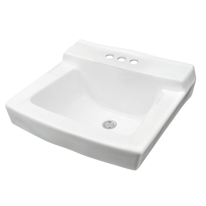 Gerber G0012384 Hayes Wall Hung Lav 20"x18" 4"CC White - White