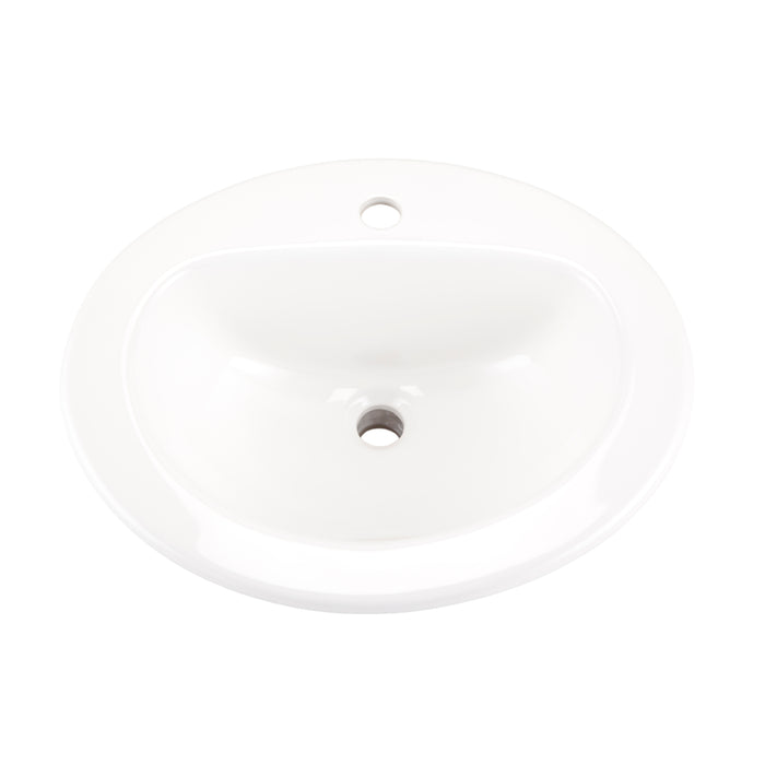 Gerber G0012831CH Maxwell S-Rim Lav 20"X17"Oval 1-Hole in Trapezoid Carton White - White