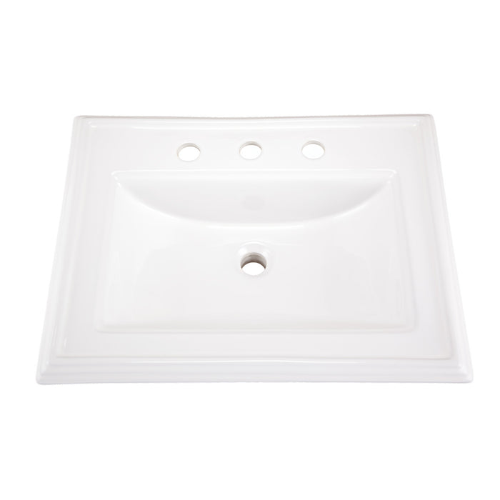 Gerber G0012879 Logan Square S-Rim Lav 23.63"x18.13" 8"CC White - White