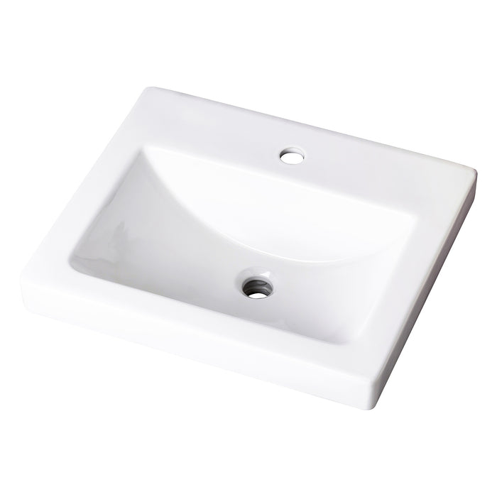 Gerber G0012892 Wicker Park Countertop Lavatory 22-1/16"x17-3/4" Rectangle with U-Shaped Basin - Single Hole White - White