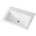 Gerber G0013894 Wicker Park Countertop Lavatory 20-7/8"x17-3/4" Rectangle with U-Shaped Basin - Low-Profile - 4"CC White - White