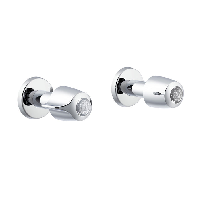 Gerber G004776183 Gerber Classics 2H Straight Pattern Trim & Compression Valve w/ 1/2" Sweat Connections & Metal Handles Chrome - Chrome