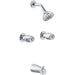 Gerber G0048721 Gerber Classics Two Handle Threaded Escutcheon Tub & Shower Fitting with Sweat Connections 1.75gpm Chrome - Chrome