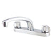 Gerber G0742416 Gerber Classics 2H Kitchen Faucet Deck Plate Mounted w/out Spray & w/ Metal Fluted Handles 1.75gpm Chrome. Compression cartridge - Chrome