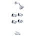 Gerber G074643083 Gerber Classics Four Metal Fluted Handle Tub & Shower Fitting 1.75gpm Chrome - Chrome