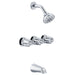 Gerber G074803183 Gerber Classics Three Metal Fluted Handle Sliding Sleeve Escutcheon Tub & Shower Fitting with Sweat Connections & Threaded Spout 1.75gpm Chrome - Chrome