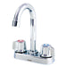Gerber G0749251 Gerber Classics 2H Bar Faucet w/ Metal Fluted Handles 1.75gpm Chrome - Chrome